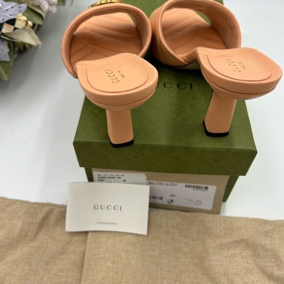 Women’s Gucci, GG Marmont, leather mules size 40 made in Italy - Picture 6 of 11